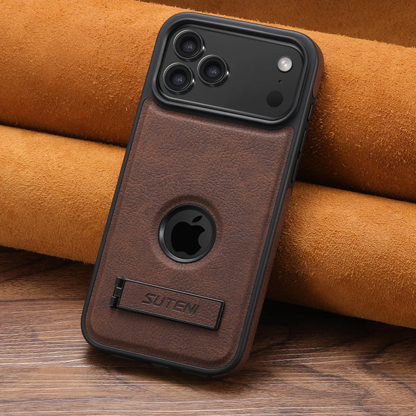 Frosted Leather MagSafe Stand Case