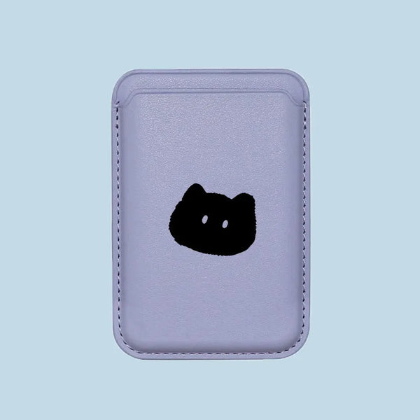 Cartoon Cat MagSafe Wallet Holder