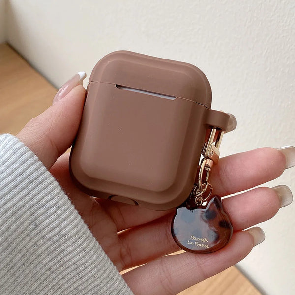 Leopard Heart Cat AirPods Case