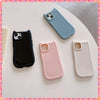 Blue silicone cat-ear phone case on iPhone 12 Pro Max