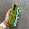 Wrinkle Matte Wrist Strap Case