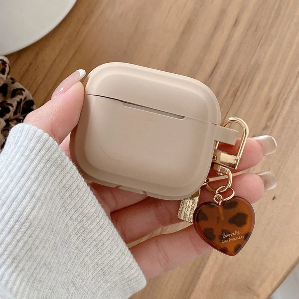Leopard Heart Cat AirPods Case
