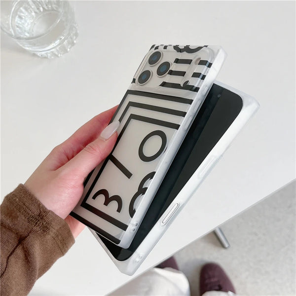 Abstract Geometric Lines Case shown on iPhone 17 Pro Max