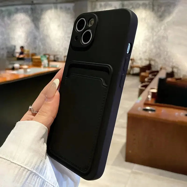 Black Cube Card Holder Case