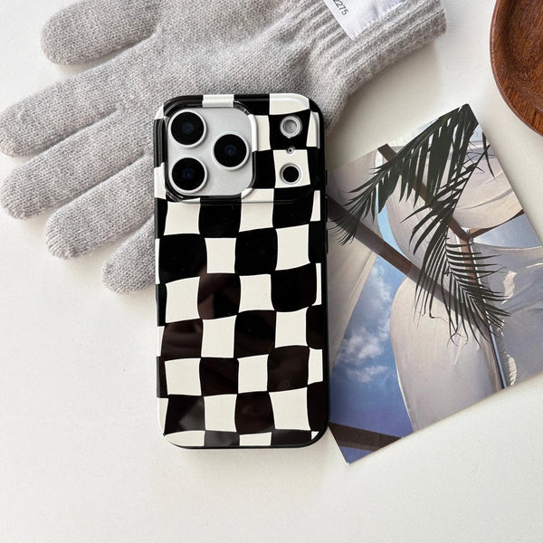 Black White Checkerboard Case