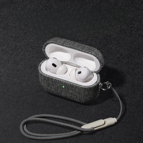AirPods case open showing interior with white AirPods case insert