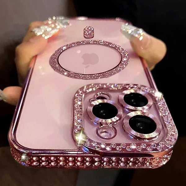 Coque MagSafe pailletée avec strass