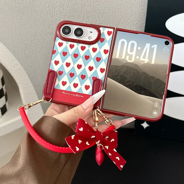 Heart Pattern Leather Case