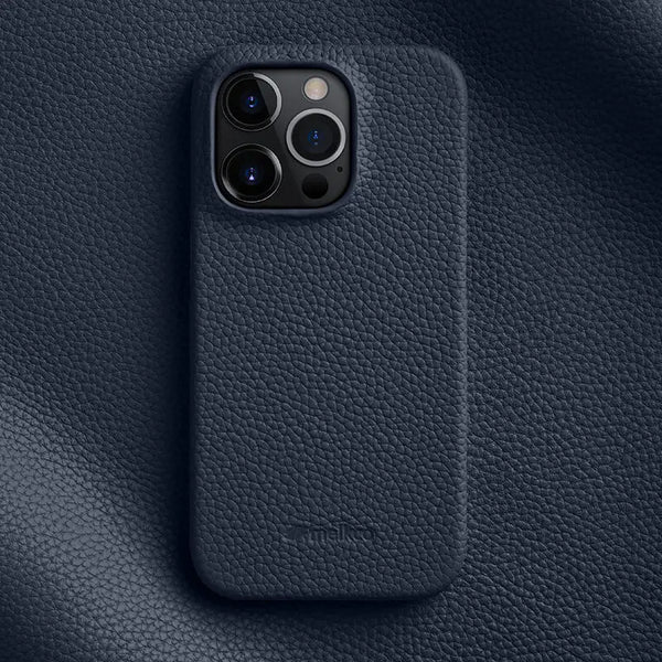 Brown leather case with embossed Melkco logo