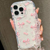 Coque transparente motif cerises et nœud