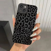 Soft grey leopard print case showing grip and cutouts