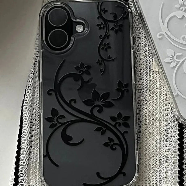 Minimal Floral Clear Case