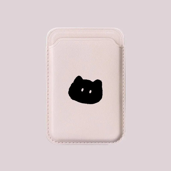 Cartoon Cat MagSafe Wallet Holder