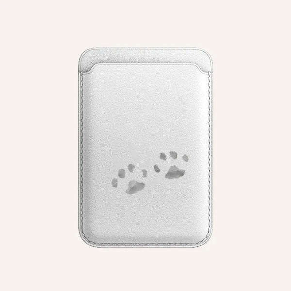 Cat Paw MagSafe Card Holder front view with card slot