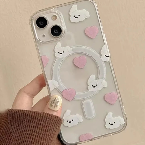 Étui magnétique Kawaii Puppy