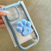 Black cat-ear grip case on iPhone 15 Pro side view