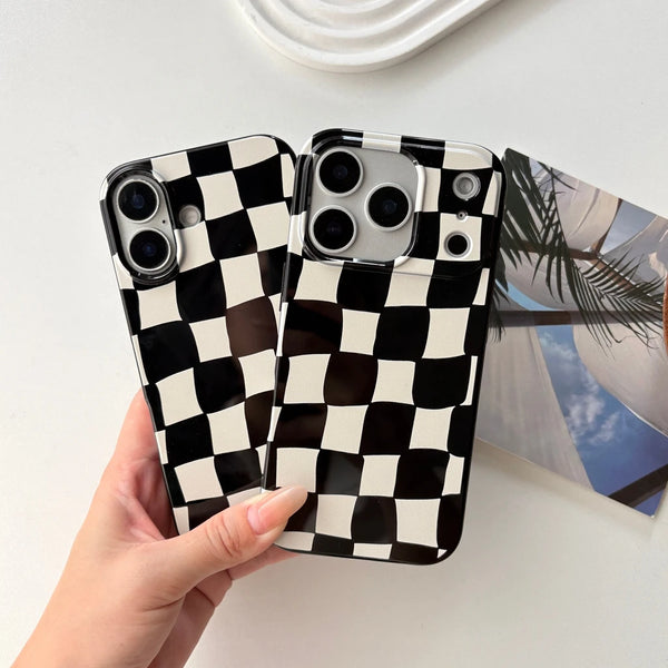 Black White Checkerboard Case
