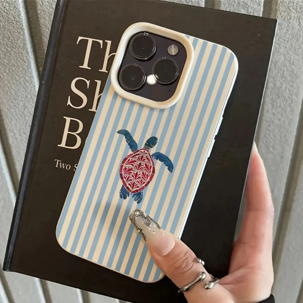 Striped Turtle Phone Case