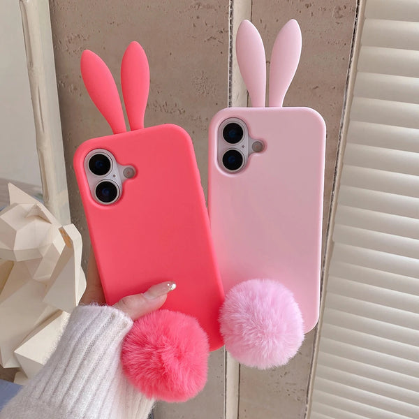 3D Bunny Plush Case