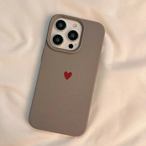 Red Love Heart Phone Case - front view
