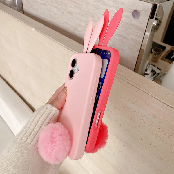 3D Bunny Plush Case