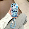 Blue Pink Stitch Case