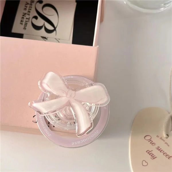 Pink Bow Magnetic Holder Case