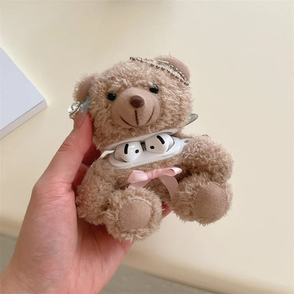 Plush Bear Fuzzy AirPods Case