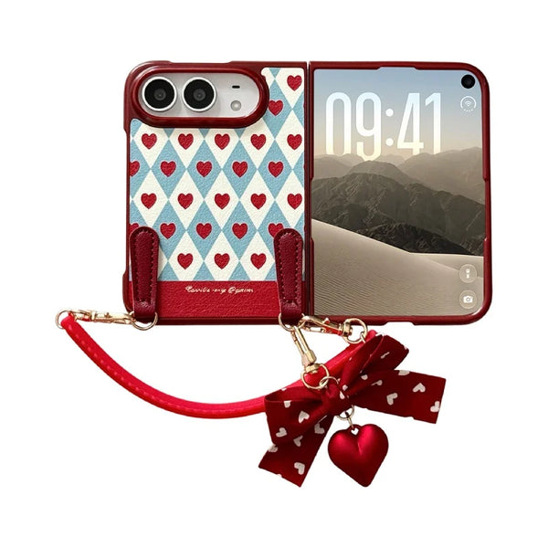 Heart Pattern Leather Case