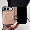 Plain Leather Magnetic Ring Case