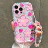 Strawberry Pattern Lanyard Case