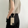 Leather Crossbody Card Case
