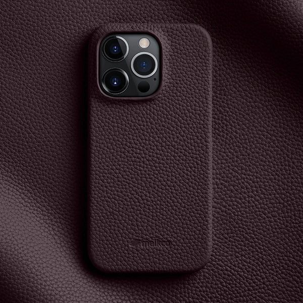 Leather iPhone case with triple camera alignment