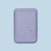 Purple Cat Paw MagSafe Card Holder close-up