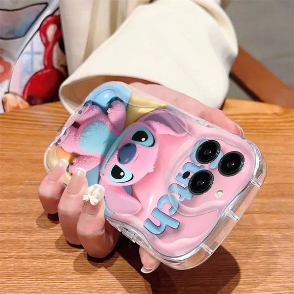 Blue Pink Stitch Case