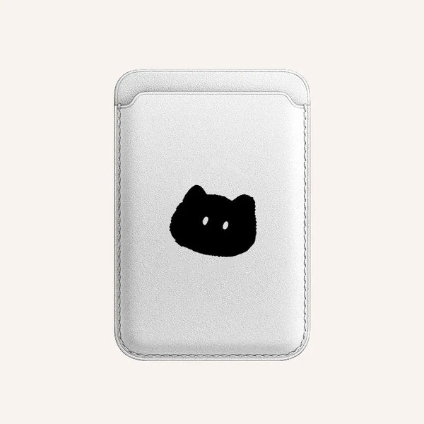 Cartoon Cat MagSafe Wallet Holder