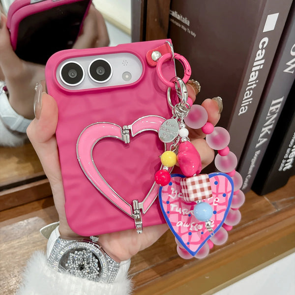 Rose Red Beaded Fold Case