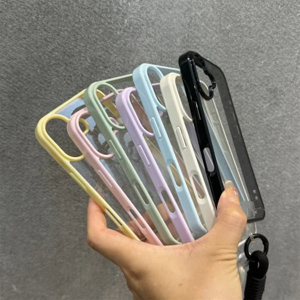 Candy Color Lanyard Case