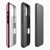 Pink two-tone striped case back close-up