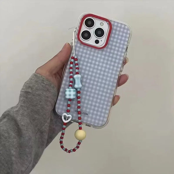 Blue Grid Pattern Case