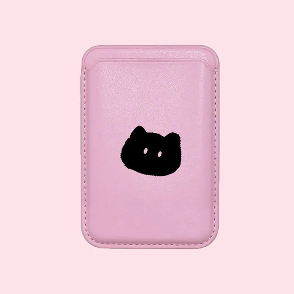 Cartoon Cat MagSafe Wallet Holder