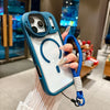 Transparent Magnetic Stand Case back view with MagSafe ring