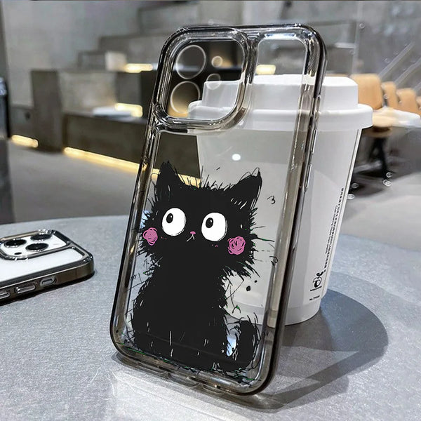 Transparent silicone case showing camera cutout detail
