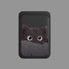 Black Cat MagSafe Card Holder with minimalist finish