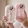 Soft Heart Fur Phone Case