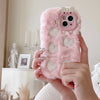Soft Heart Fur Phone Case