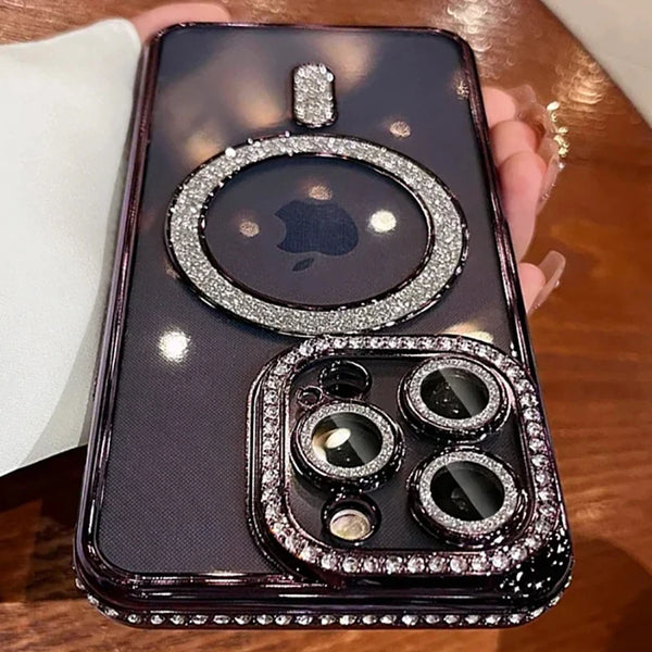 Coque MagSafe pailletée avec strass